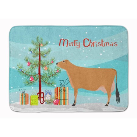 Carolines Treasures Jersey Cow Christmas Machine Washable Memory Foam Mat BB9196RUG